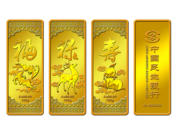 100g福禄寿金条